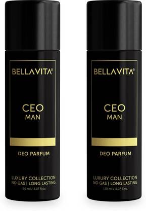 BELLAVITA CEO Man Body Parfum Deo Combo, Long Lasting Premium Fragrance (Pack of 2) Deodorant Spray  -  For Men