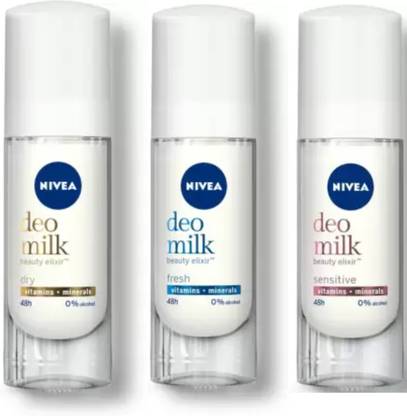NIVEA Milk Sensitive Dry Fresh Women Roll on 40ml each Deodorant Roll-on - For Women Deodorant Roll-on  -  For Women