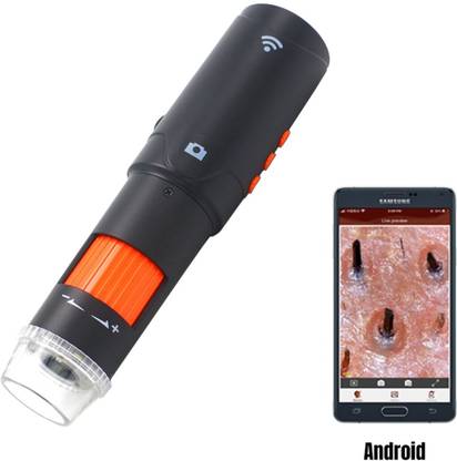 Teknoworth WiFi Digital Led Dermascope, Microscope for Skin and Scalp Examination, Portable Cross-polarised Light Dermatoscope