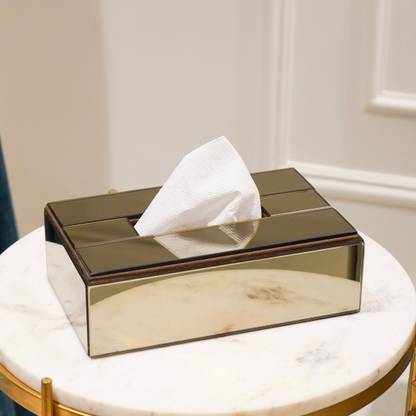 Rcasa 1 Compartments MDF, Mirror Tissue Box