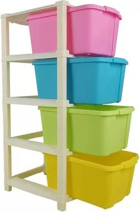 nariya 4 Compartments Plastic Chest of Drawers