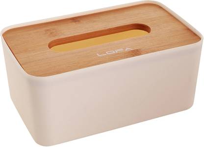 LOFA 1 Compartments PP, Wooden Cover Tissue Box Wooden