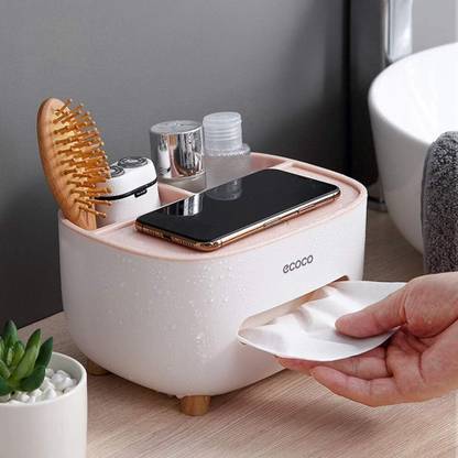 Original Mart 3 Compartments plastic multi functional tissue box