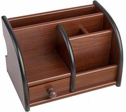 Gnexin 5 Compartments wooden Pen stand