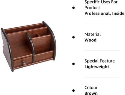 emperor group 5 Compartments wooden Desk organizer