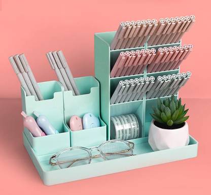 HIYARAM 13 Compartments PLASTIC Pencil Holder For Desk
