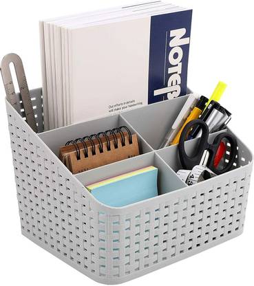 MOSHTU Plastic Rectangular Basket Storage Box for Kitchen, Office Storage Basket Storage Basket