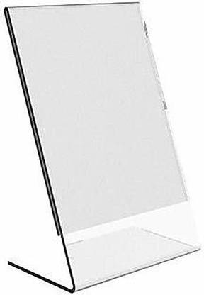 Gold Leaf 1 Compartments Acrylic A4 Acrylic Portrait Counter Poster Display Stand Set Of 2 Pcs
