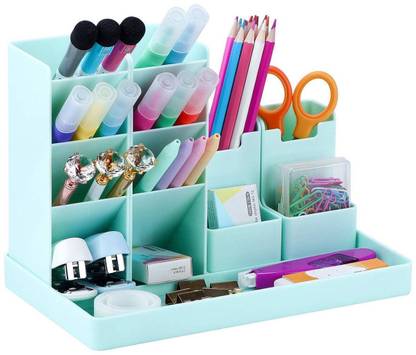 iRAKoo 12 Compartments Plastic Desk Stationery Organizer