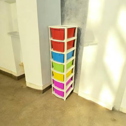 Ramadhani 7 Compartments Plastic Multi-Purpose Modular Drawer Storage System for Home and Office