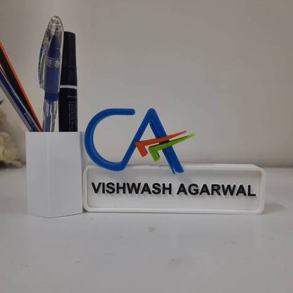 Surji 1 कम्पार्टमेंट प्लास्टिक CA नेम प्लेट