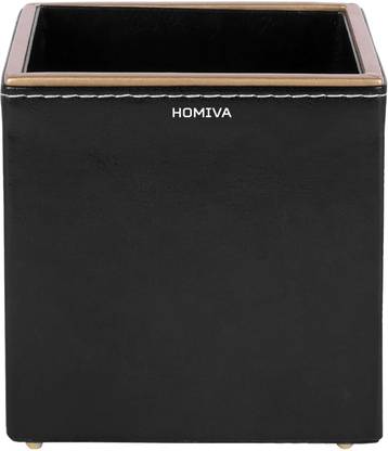 Homiva 1 Compartments Leatherette Tooth Brush Holder