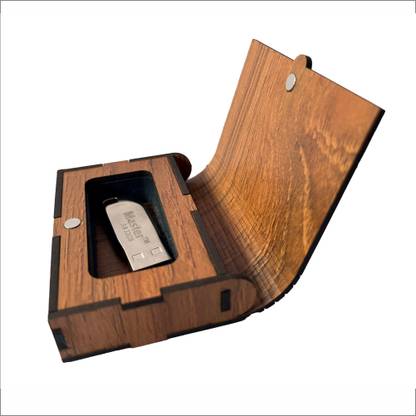 Shraddha Gift Art 1 Compartments Wooden MDF Wooden Pendrive Box Holder