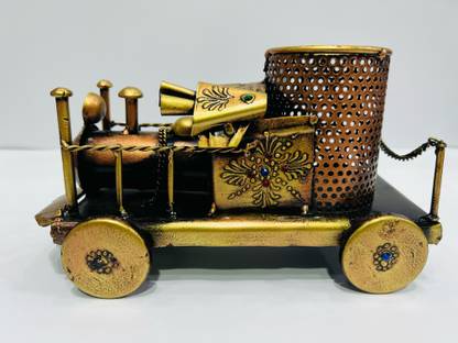 V New Collection Engine decor piece with pen stand best items for decoration Best items for gift Decorative Showpiece  -  13.97 cm