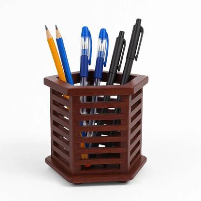 Hemendra 1 Compartments WOOD DESKTOP ORGANISER