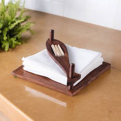 Onlineshoppee 1 Compartments Wooden Napkin Holder