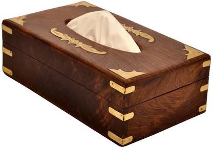 WoodCart 1 Compartments Wooden Tissue Box Napkin Holder, Tissue Holder for Dinning Table, Tissue Box Holder Tissue Holder Box