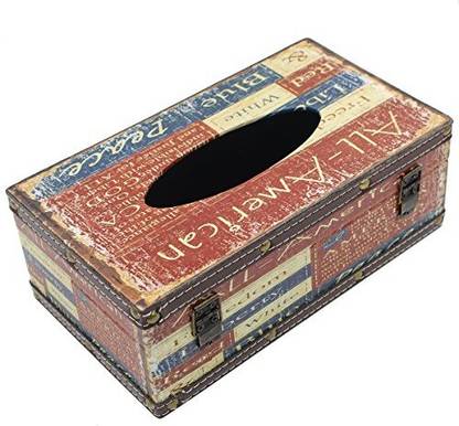 Tanvi 1 Compartments Wooden TISSUE BOX HOLDER