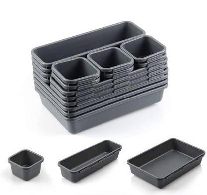 AMEEDARSHAN 16 Compartments Plastic Desk Organizer Tray