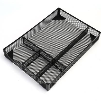 CPEX 5 Compartments Metal Mesh Collection Desk Accessories Drawer Organizer Accessories Tray