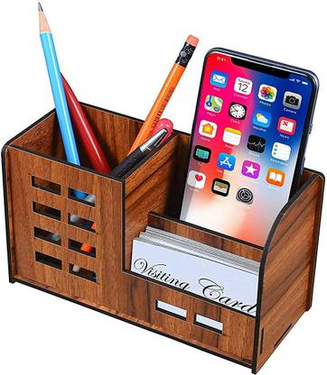 ringzinnie 3 Compartments Wood Desk Organizers SIRTERIQ Desk Organizers