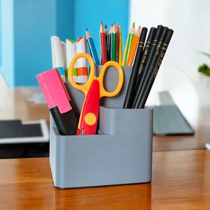 HOBIGO 4 Compartments PLASTIC MODULAR DESK ORGANISER