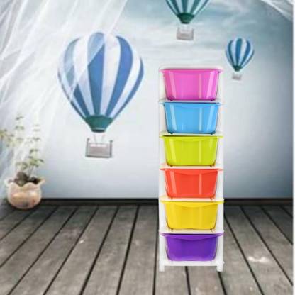 HUMBLE KART 6 Layer Multi Purpose Modular Drawer PP Collapsible Wardrobe