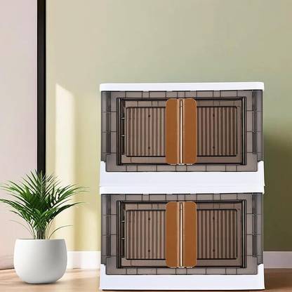 3D METRO SUPER STORE 2L Plastic Cupboard for Storage, Durable Storage Cabinet PP Collapsible Wardrobe