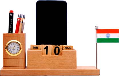 SURYA 2 Compartments WOODEN, PENSTAND, MOBILE STAND, CALENDAR CALENDAR