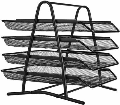 DIVINZ 4 Compartments Metal Mesh Desk Organizers
