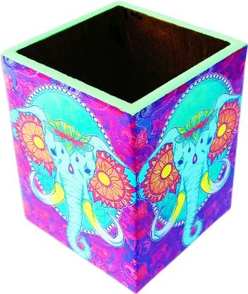 CUGONAA 1 Compartments wooden pen stand pencil holder multipurpose holder pen stand