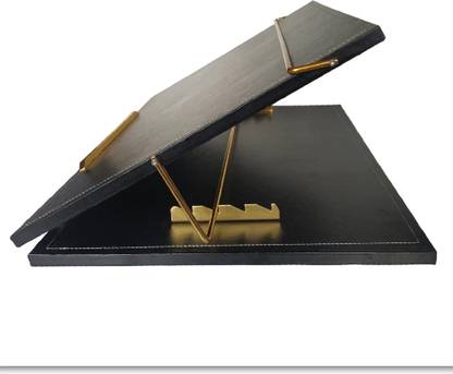 Novelty Store 1 Compartments Leather Height Adjustable Desk Laptop Stand | Writing Pad