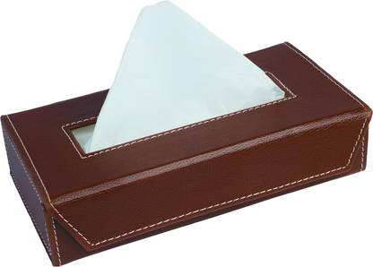 tinytoyz 1 Compartments Tissue Box Holder with 100 Pulls Cotton Rags Tissue for Office Desks,Cars & Home Tissue Paper Holder