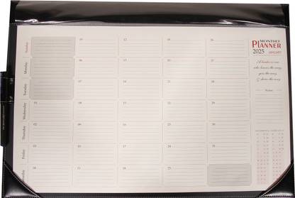 Sukeshcraft 1 Compartments Mdf , Pu Desktop Planner Calendar Jan. 2024 to Dec. 2024 (15.3 x 22.2 Inch)