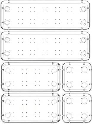 AK10ZONE 6 Compartments Plastic Floor Mount