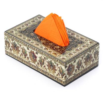 DULI 1 Compartments Napkin Holder Decorative Tissue Holder for Table in MDF (14x24x28cm) MDF