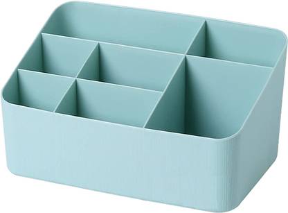 POXEFLIP 7 Compartments Plastic Desk Organizers and Storage Stationery Desk Tidy Organiser, Multifunctional