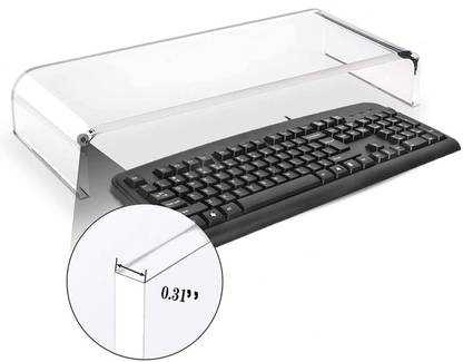 Parikshit Sublimation 1 Compartments Acrylic Transparent keyboard cover case dust protector stand for desktop computer pc