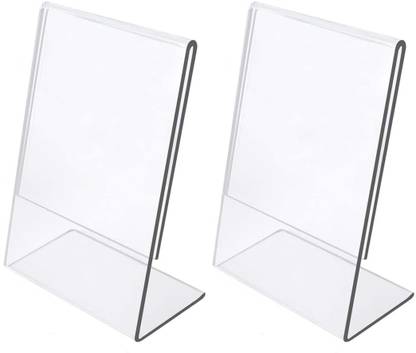 Parikshit Sublimation 1 Compartments 2pc QR Code scanner display stand sign paper holder for table shop A6 Size 6'x4' Paper holder