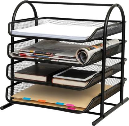 Novelty Store 4 Compartments Metal File Organizer