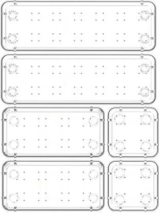 ON GATE 6 Compartments Plastic Desk Drawer Organizers
