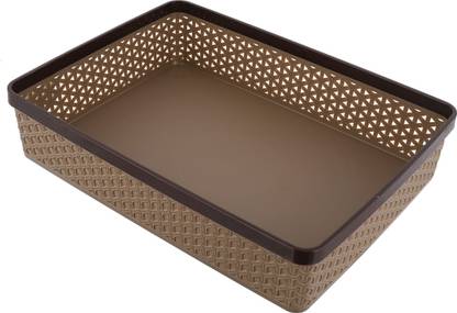 KUBER INDUSTRIES 1 Compartments Plastic Desk Organizers