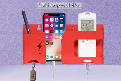 Expro Multi-Purpose Self Adhesive Smartphone holder AC TV Remote and Key Chain Hanging Mobile Holder
