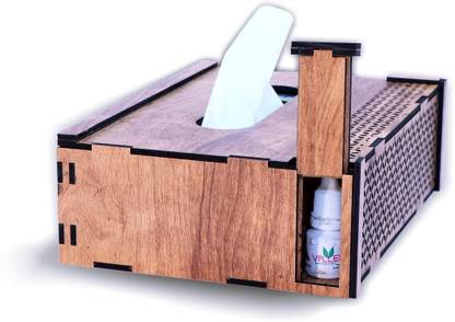 arkit 1 Compartments wood Decorative and Stylish Wooden Tissue Box for Car