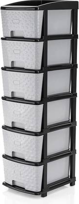 TWOMARO 6 Compartments Plastic NEW 6XL STONE MODULAR DRAWER SYSTEM MULTI PURPOSE STORAGE BOX BASKET
