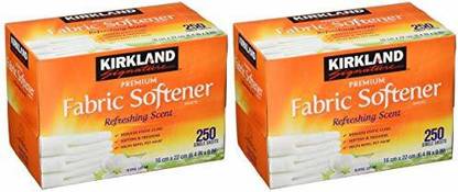 Kirkland Signature Fabric Softener Sheets 250Ct (2Packs) Regular Detergent Pod