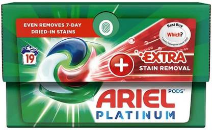 Ariel Platinum Extra Stain Removal Detergent Pods 19's Colour Regular Detergent Pod