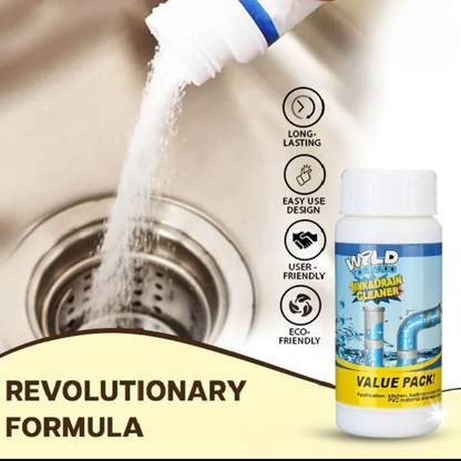 crockdile Odor-Free Formula: Perfect for All Types of Pipes Powder Drain Opener