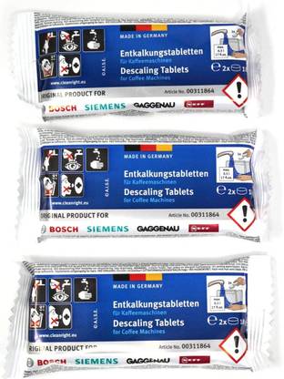 cleanright.eu Bosch Original Tassimo Descaling Tablets (1 Box Of 6 Tablets) C/W Dishwashing Detergent