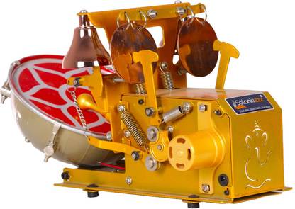 SOLANKIZZZ God-Mantra Shankh Mayur Sound Electric Aarti Machine With Nagara For Home Temple Nut & Bolts Dholak